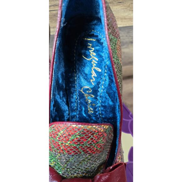 Irregular Choice Ozzy Green/Red Chunky Heel 3801-02K USA 10 EUR 41 Pre Owned - Picture 3 of 16